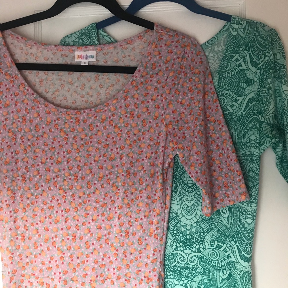 Lot of 2 Small Lularoe Nicole dress EUC